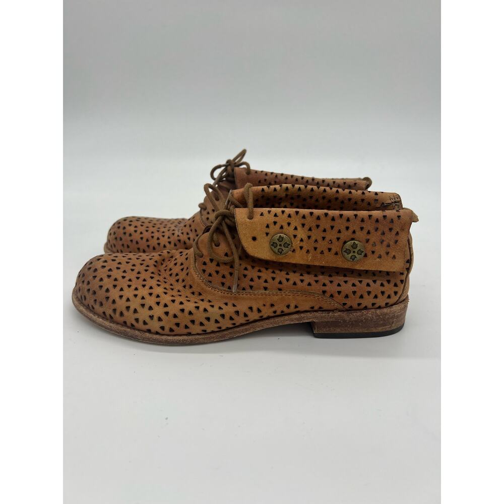 Patricia Nash “Sabrina” Leather Brown Ankle Boots Size - Picture 1 of 7